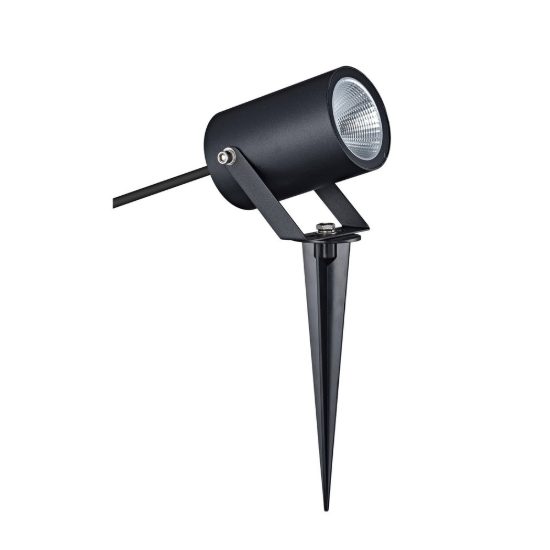 Faretto con picchetto da esterno giardino nero led 3000k ip65 orientabile