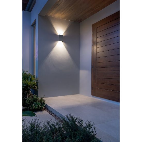 Applique da esterno moderna nera led 10w 3000k ip65
