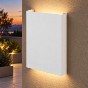 Applique da esterno ip65 led 10w 3000k moderna bianca