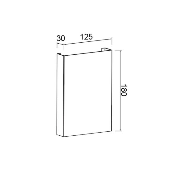 Applique da esterno moderna corten led 10w 3000k ip65