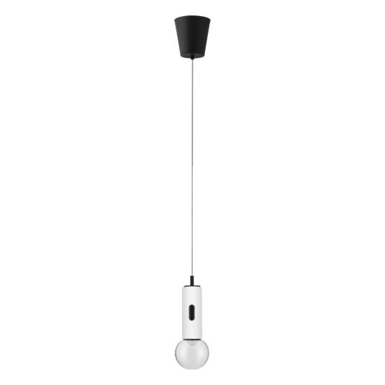 Lampada a sospensione led 11w 3000k dimmerabile con sensore per camera da letto moderna bianca