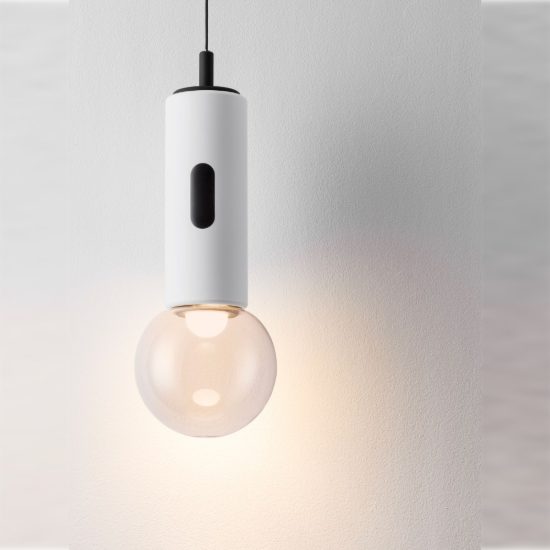 Lampada a sospensione led 11w 3000k dimmerabile con sensore per camera da letto moderna bianca