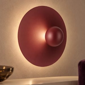 Applique da parete led 9w 3000k per soggiorno moderna rossa