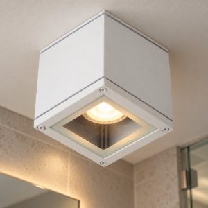 Faretto da soffitto quadrato per bagno moderno bianco ip65