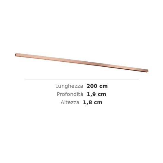 Binario magnetico 48v 2 m champagne