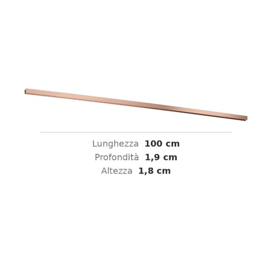Binario magnetico 48v 1 m champagne