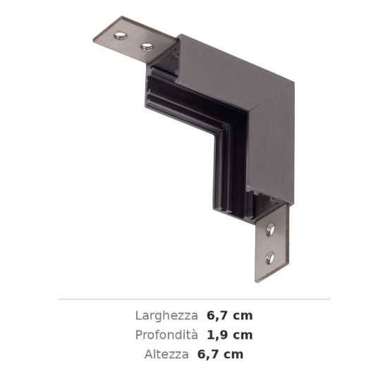 Angolo verticale soffitto parete per binario magnetico 48v canna di fucile