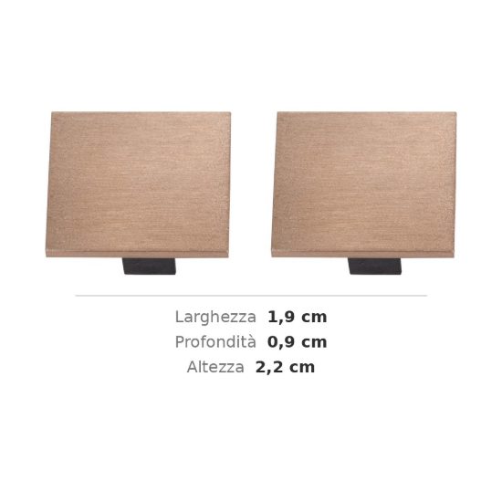 Tappo terminale per binario magnetico 48v champagne confezione 2 pezzi
