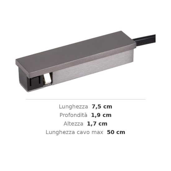 Connettore di alimentazione con cavo per binario magnetico 48v canna di fucile