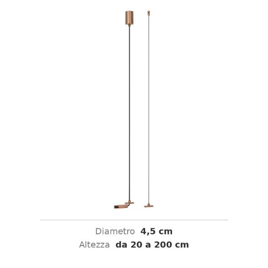 Kit di sospensione per driver integrato per binario magnetico 48v champagne
