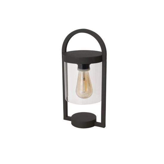 Lampioncino basso da esterno ip54 lanterna grigio scuro