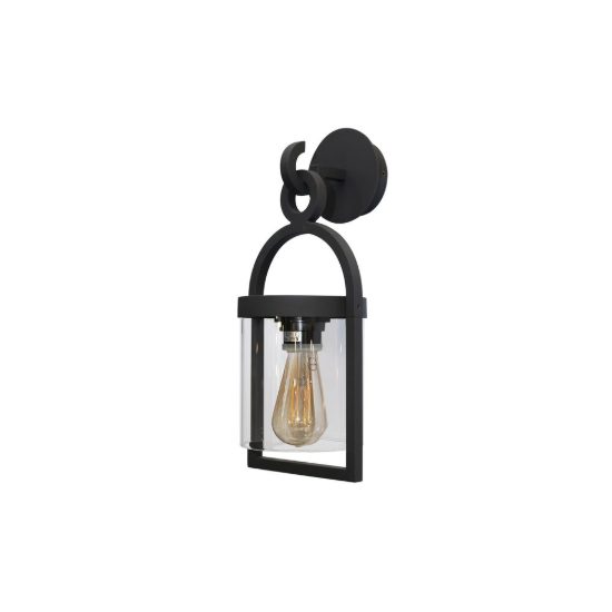 Lampada da parete per esterno ip54 moderna grigio scuro vetro
