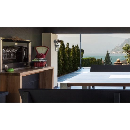 Lampada da parete per esterno ip54 moderna grigio scuro vetro