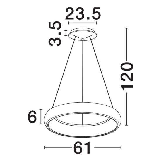 Lampadario a sospensione ad anello led 52w 3000k dimmerabile per sala da pranzo bianco sabbiato
