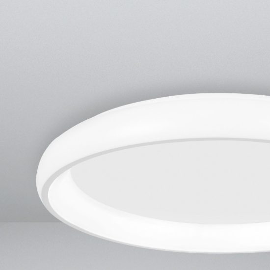 Plafoniera tonda led 32w 3000k per camera da letto moderna bianca sabbiata
