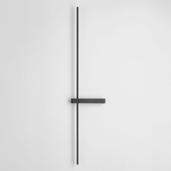 Applique da parete lineare a stelo grande led 5w cct 2700k 3000k 4000k per soggiorno nera