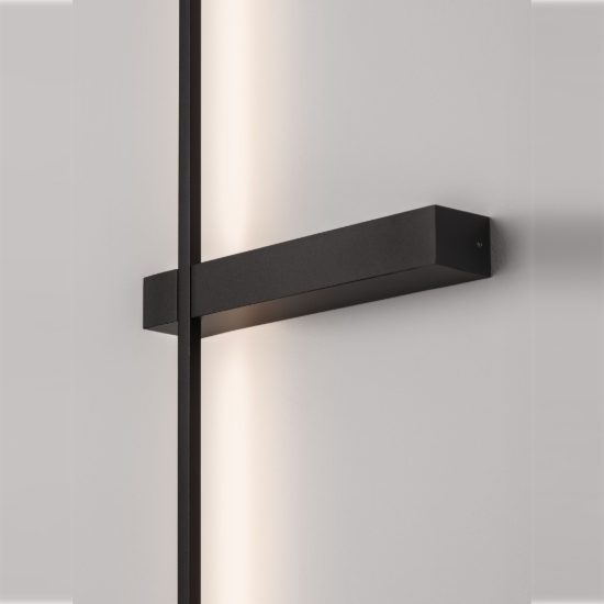 Applique da parete lineare a stelo grande led 5w cct 2700k 3000k 4000k per soggiorno nera