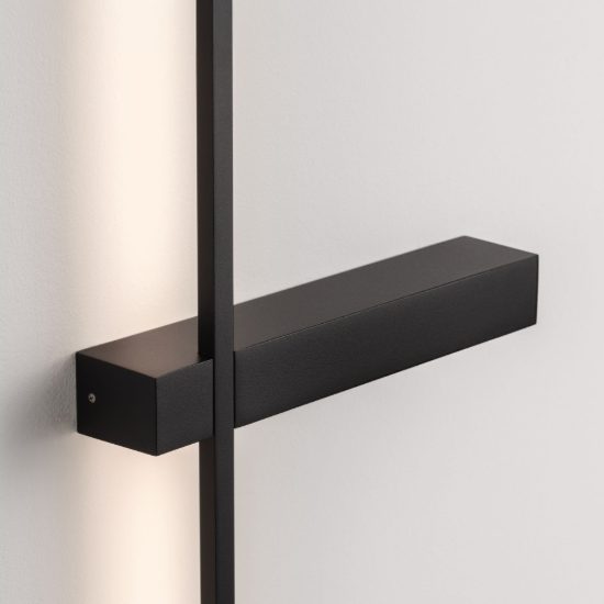 Applique da parete lineare a stelo grande led 5w cct 2700k 3000k 4000k per soggiorno nera