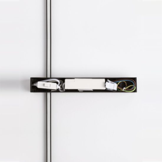 Applique da parete lineare a stelo grande led 5w cct 2700k 3000k 4000k per soggiorno nera
