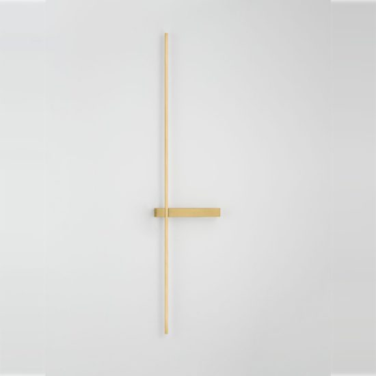 Applique da parete lineare a stelo grande led 5w cct 2700k 3000k 4000k per soggiorno oro ottone