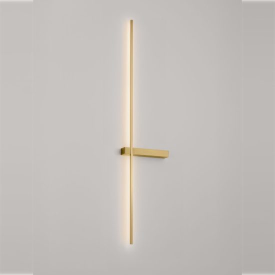 Applique da parete lineare a stelo grande led 5w cct 2700k 3000k 4000k per soggiorno oro ottone
