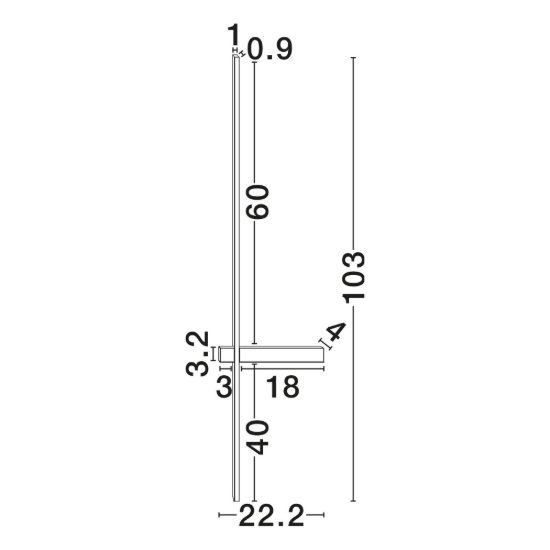 Applique da parete lineare a stelo grande led 5w cct 2700k 3000k 4000k per soggiorno oro ottone
