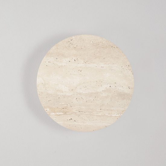 Applique da parete a disco led 12w 3000k per soggiorno moderna travertino naturale