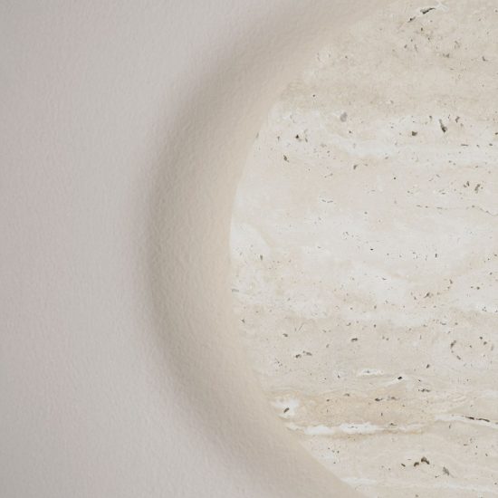 Applique da parete a disco led 12w 3000k per soggiorno moderna travertino naturale