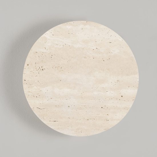 Applique da parete a disco led 14w 3000k per soggiorno moderna travertino naturale