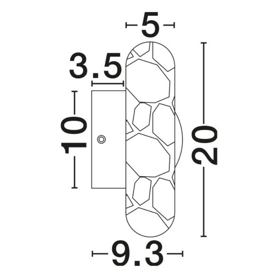 Applique da parete a disco piccola led 4w 3000k per soggiorno moderna travertino naturale e marrone
