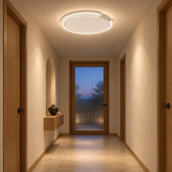 Plafoniera tonda ultrapiatta led 21w 3000k dimmerabile moderna bianca sabbiata