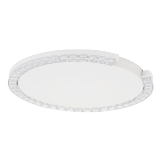 Plafoniera tonda ultrapiatta led 21w 3000k dimmerabile moderna bianca sabbiata