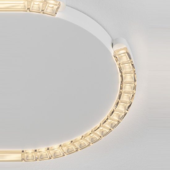 Plafoniera tonda ultrapiatta led 21w 3000k dimmerabile moderna bianca sabbiata