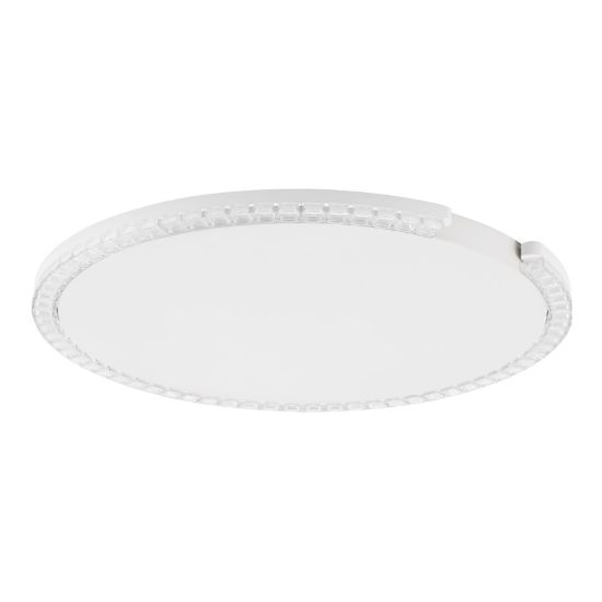 Plafoniera tonda ultrapiatta led 30w 3000k dimmerabile moderna bianca sabbiata