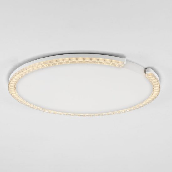 Plafoniera tonda ultrapiatta led 30w 3000k dimmerabile moderna bianca sabbiata