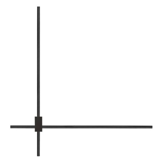 Applique da parete a bacchette incrociate led 20w cct 2700k 3000k 4000k per soggiorno nera
