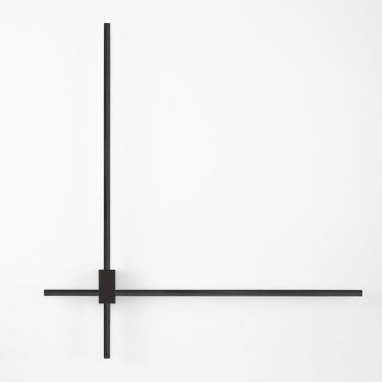 Applique da parete a bacchette incrociate led 20w cct 2700k 3000k 4000k per soggiorno nera