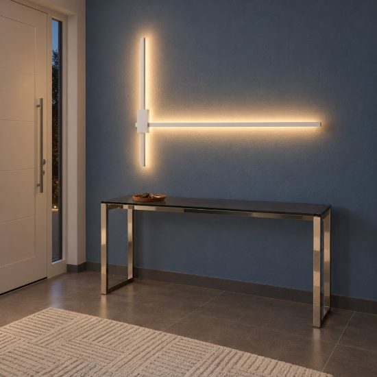 Applique da parete a bacchette incrociate led 20w cct 2700k 3000k 4000k per soggiorno bianca