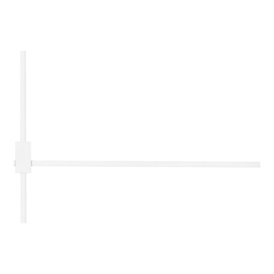Applique da parete a bacchette incrociate led 20w cct 2700k 3000k 4000k per soggiorno bianca
