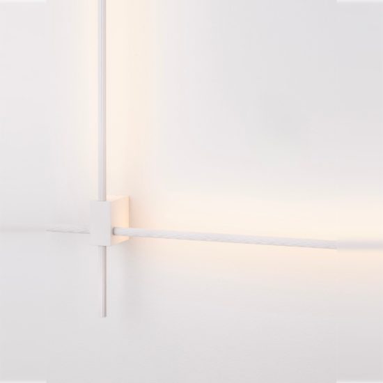 Applique da parete a bacchette incrociate led 20w cct 2700k 3000k 4000k per soggiorno bianca