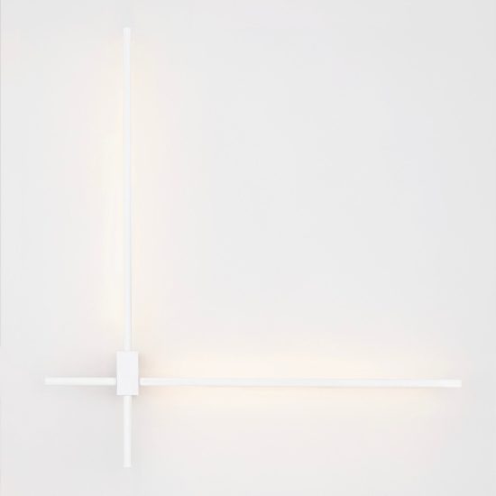 Applique da parete a bacchette incrociate led 20w cct 2700k 3000k 4000k per soggiorno bianca