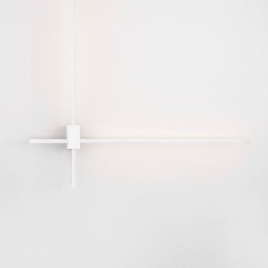 Applique da parete a bacchette incrociate led 20w cct 2700k 3000k 4000k per soggiorno bianca