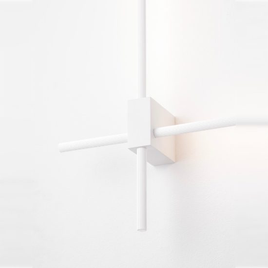 Applique da parete a bacchette incrociate led 20w cct 2700k 3000k 4000k per soggiorno bianca