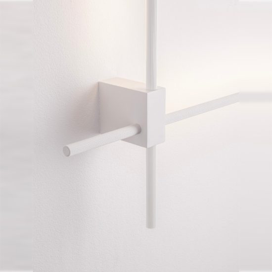Applique da parete a bacchette incrociate led 20w cct 2700k 3000k 4000k per soggiorno bianca