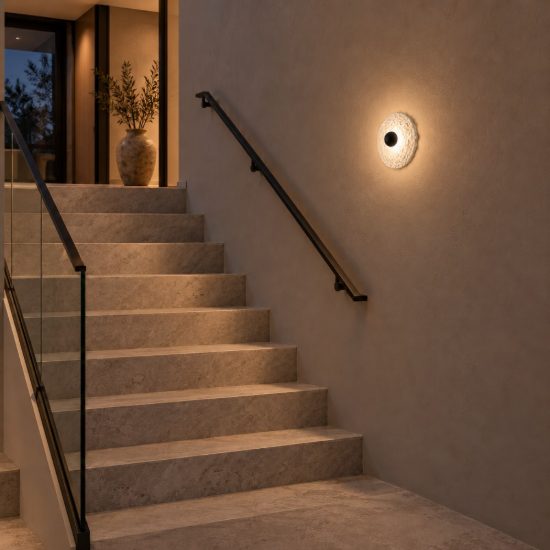 Applique da parete a disco piccola in carta led 5w 3000k per soggiorno moderna bianca
