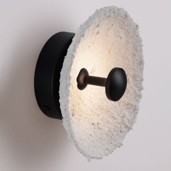 Applique da parete a disco piccola in carta led 5w 3000k per soggiorno moderna bianca