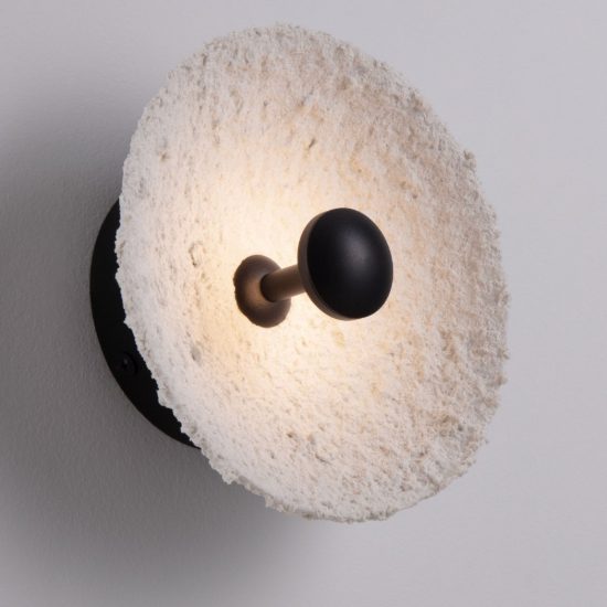 Applique da parete a disco piccola in carta led 5w 3000k per soggiorno moderna bianca