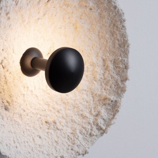 Applique da parete a disco piccola in carta led 5w 3000k per soggiorno moderna bianca