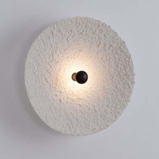 Applique da parete a disco grande in carta led 5w 3000k per soggiorno moderna bianca