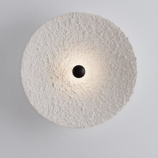Applique da parete a disco grande in carta led 5w 3000k per soggiorno moderna bianca